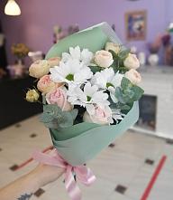 Букет милый в Куровском Букет цветов из: Хризантемы и Розы в Куровском